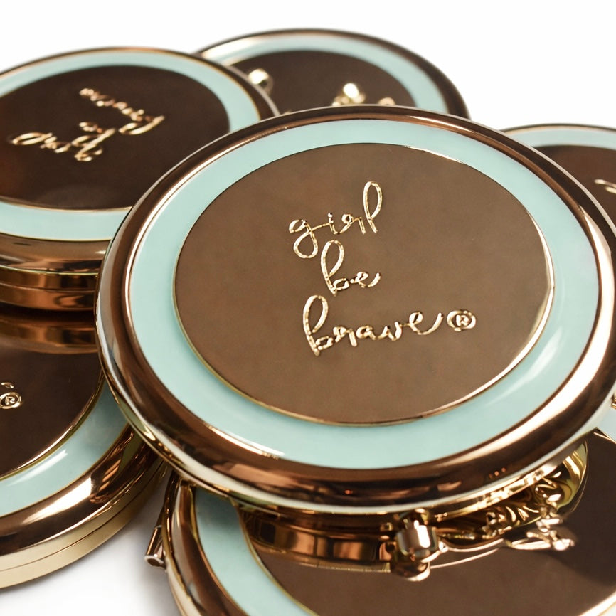 Girl Be Brave Compact Mirror