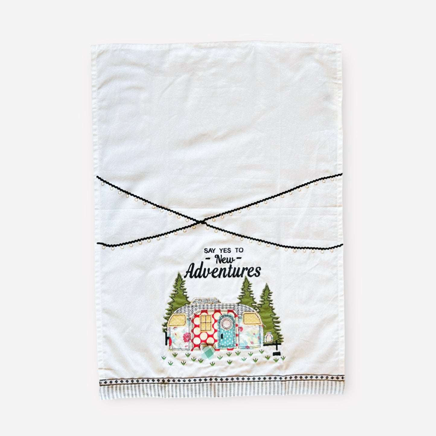 Adventurous Camper Patchwork Kitchen Towel