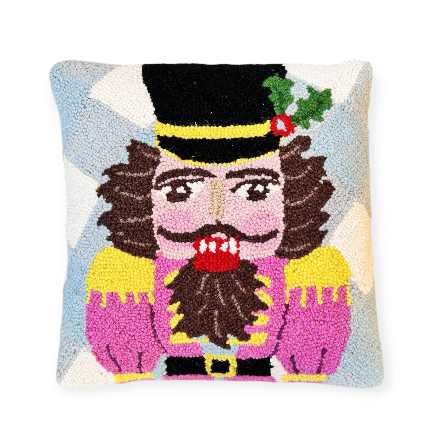 Holiday Nutcracker Hooked Pillows