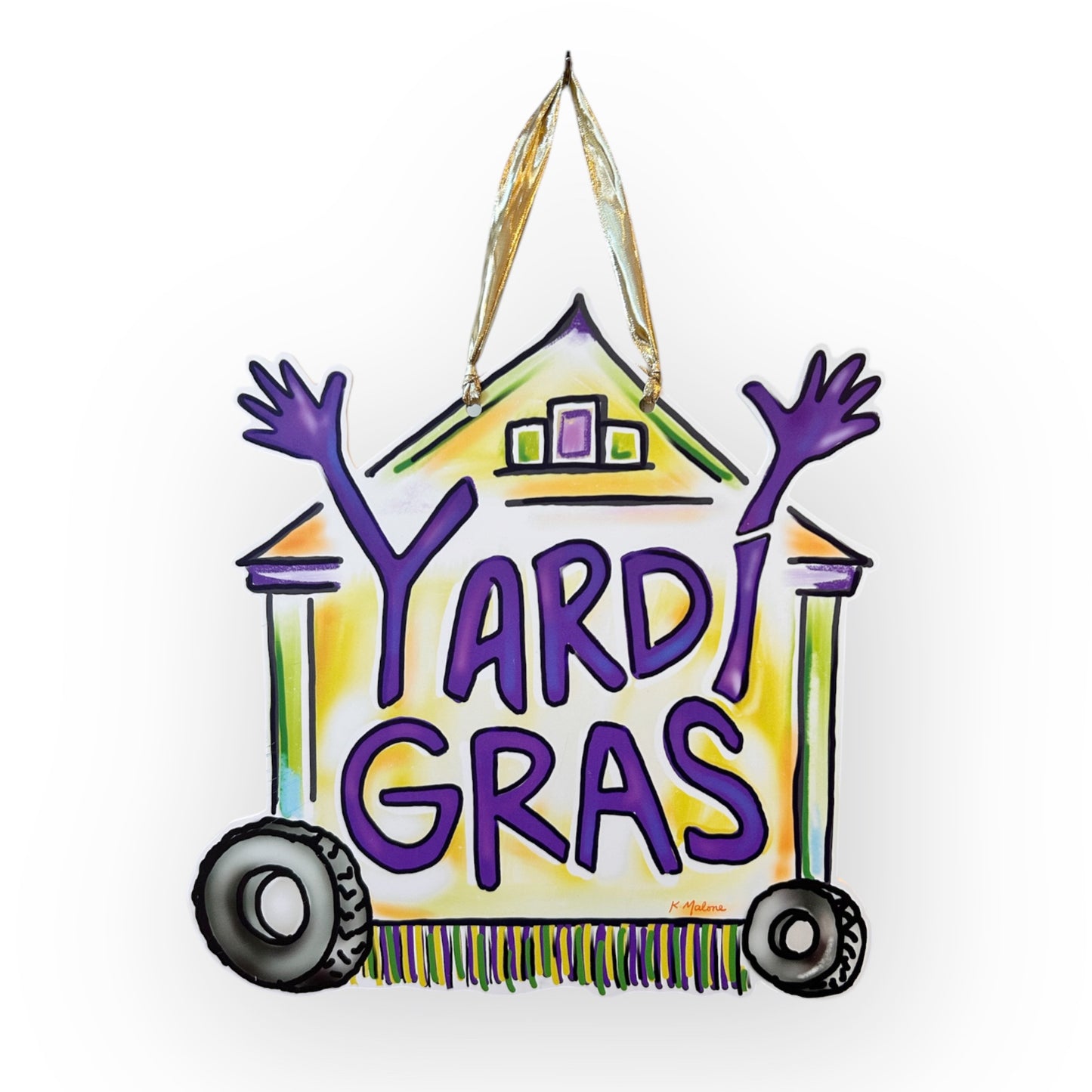 Yardi Gras Home Malone Door Hanger