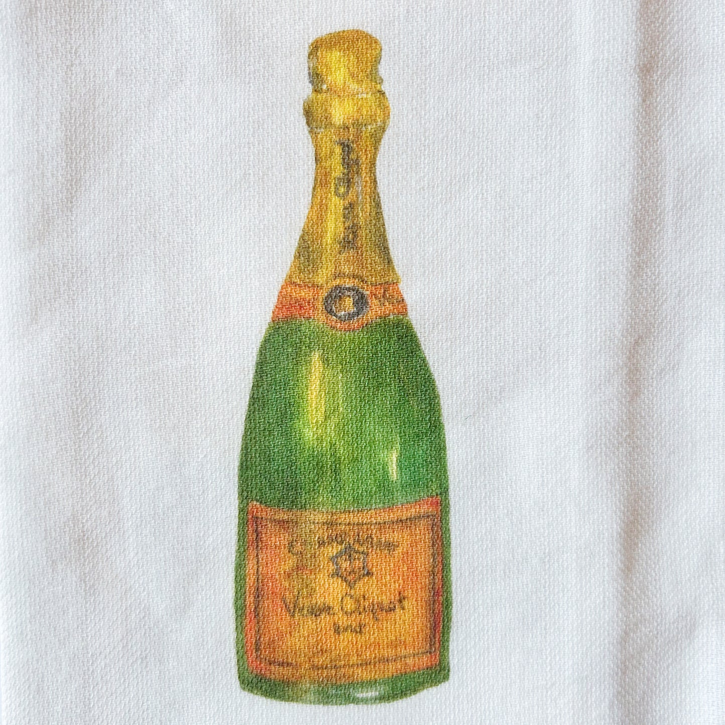 Veuve Bottle Kitchen Towel