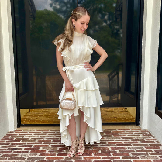 Rana Ruffle High-Low Dress ~ Final Sale