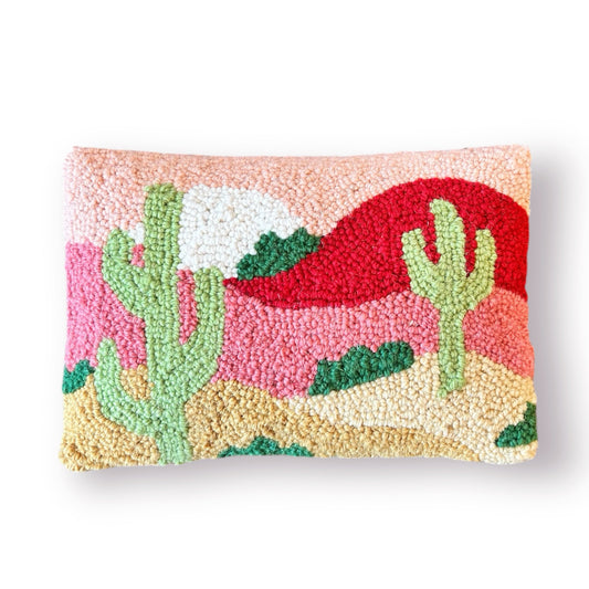 Cactus Dream Hooked Pillow