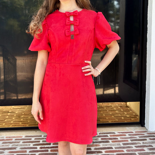 The Bowtied Belle Red Dress~Final Sale