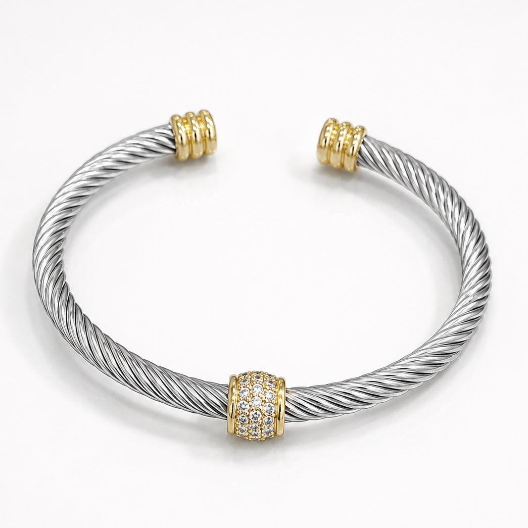 Minimalist Luxe Cable Cuff Bracelet
