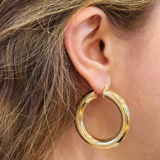 Gold Chunky Hoops