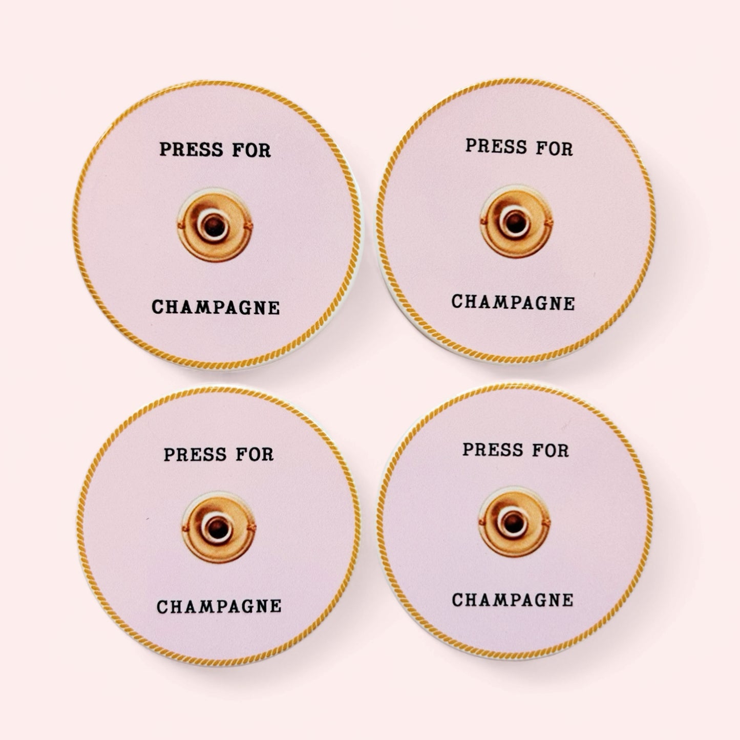 Press for Champagne Coasters