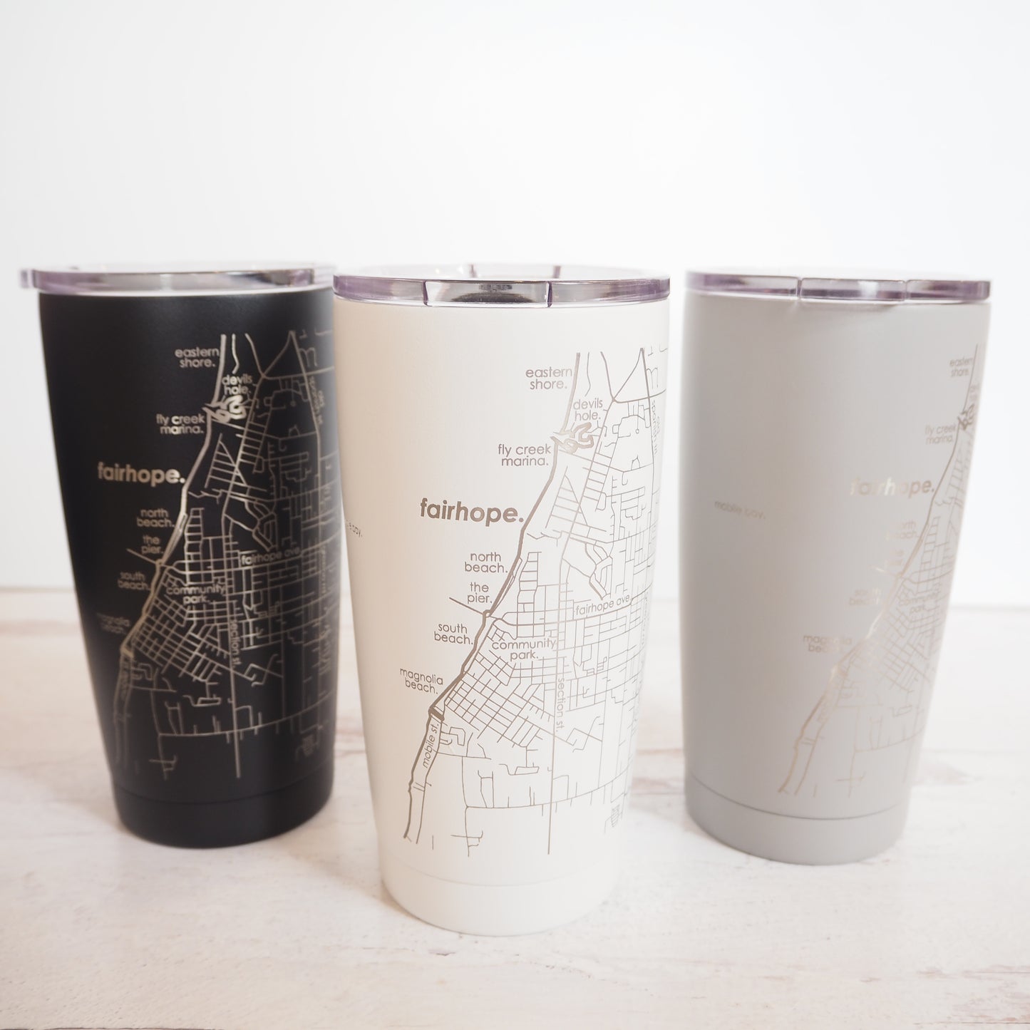 Map of Fairhope Insulated Pint Tumbler