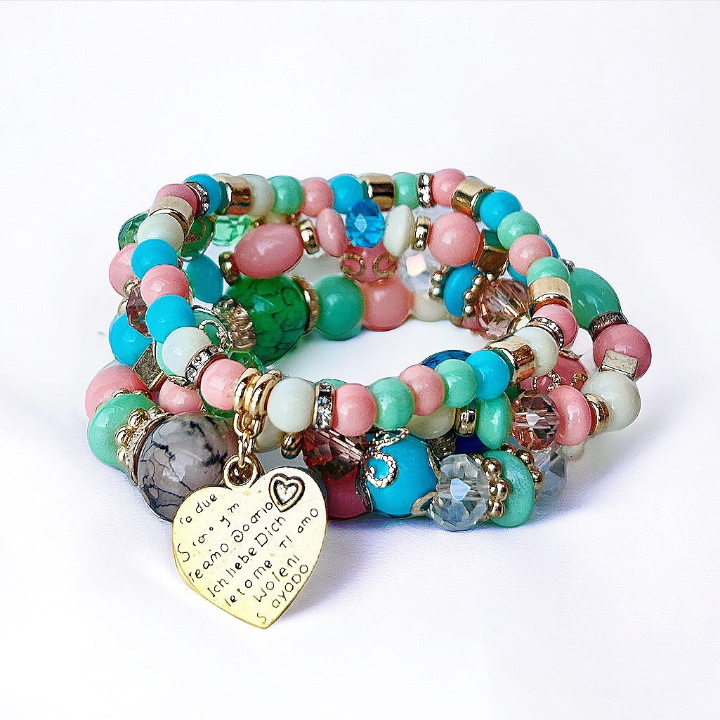 Mermaid Beaded Bracelet Stack