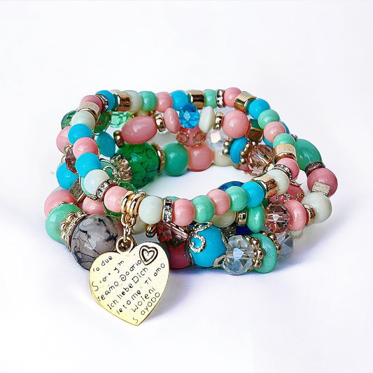 Mermaid Arm Candy Beaded Bracelet Stack