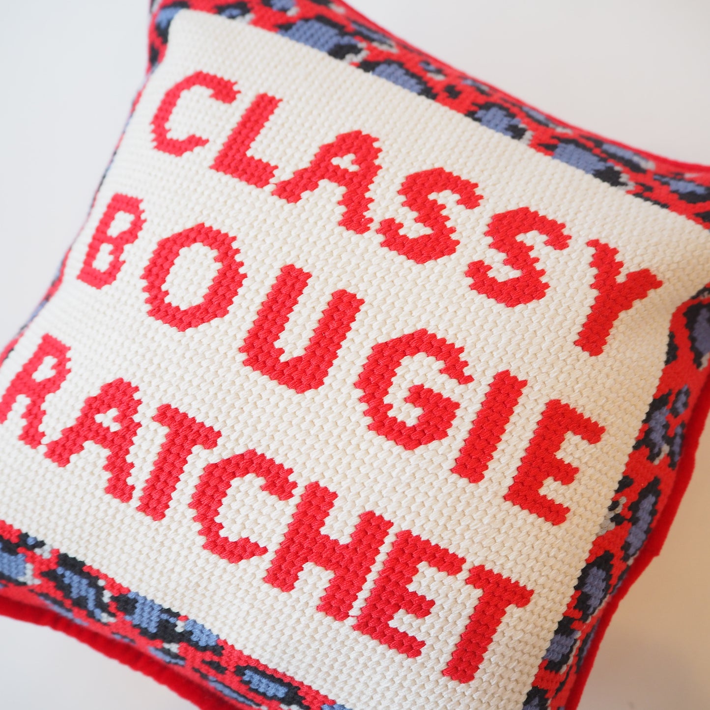 Classy, Bougie, Ratchet Needle Point Pillow