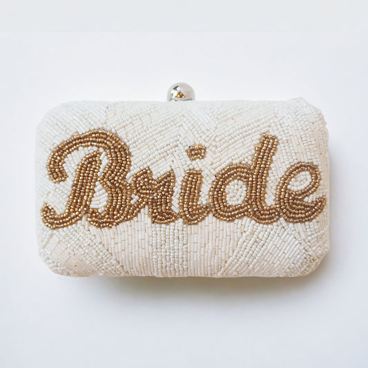 Bride Beaded Clutch Handbag