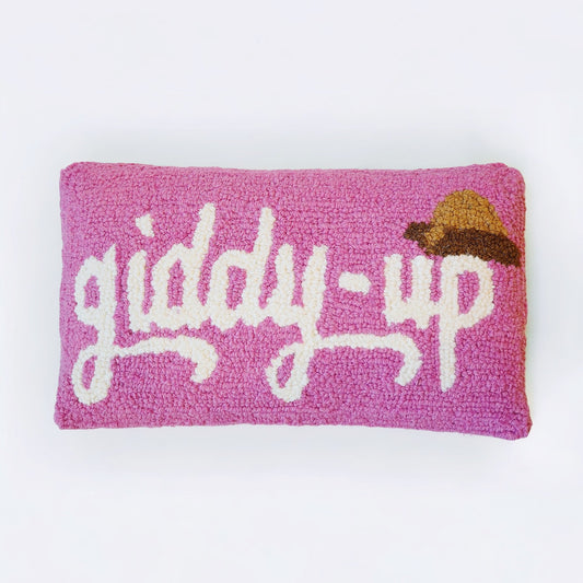 Giddy-Up Hooked Pillow
