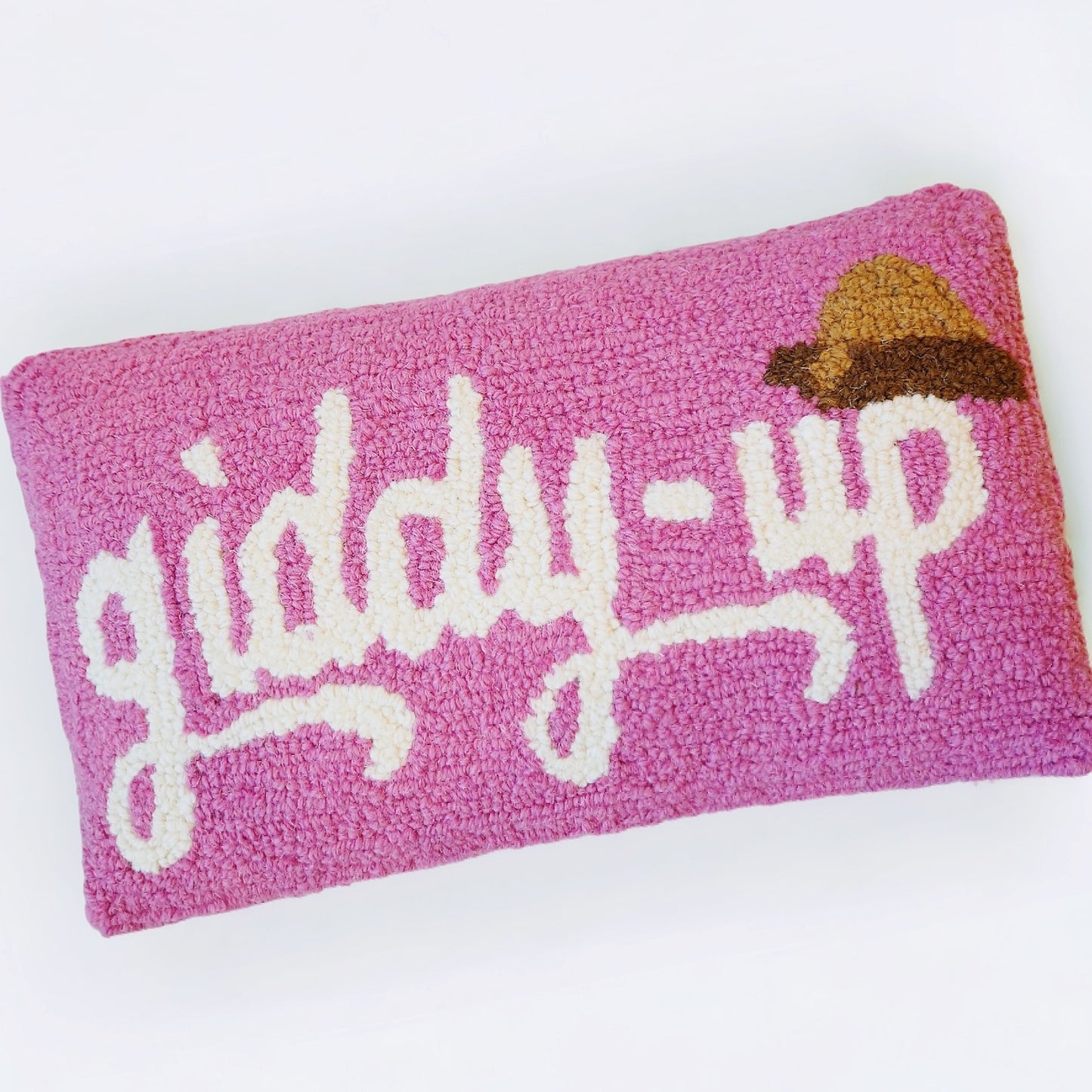 Giddy-Up Hooked Pillow