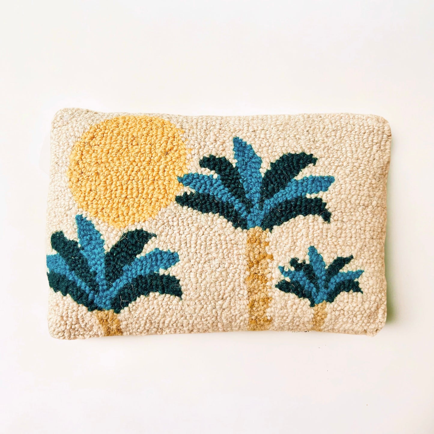 Hooked Palm Tree Pillow