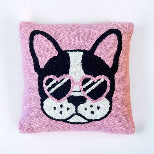 Hooked Frenchie Pillow