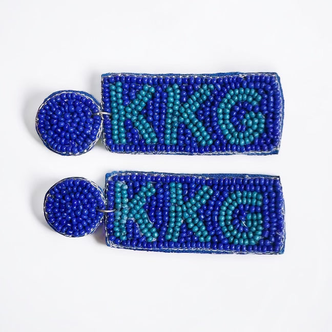 Kappa Kappa Gamma Beaded Earrings~SALE