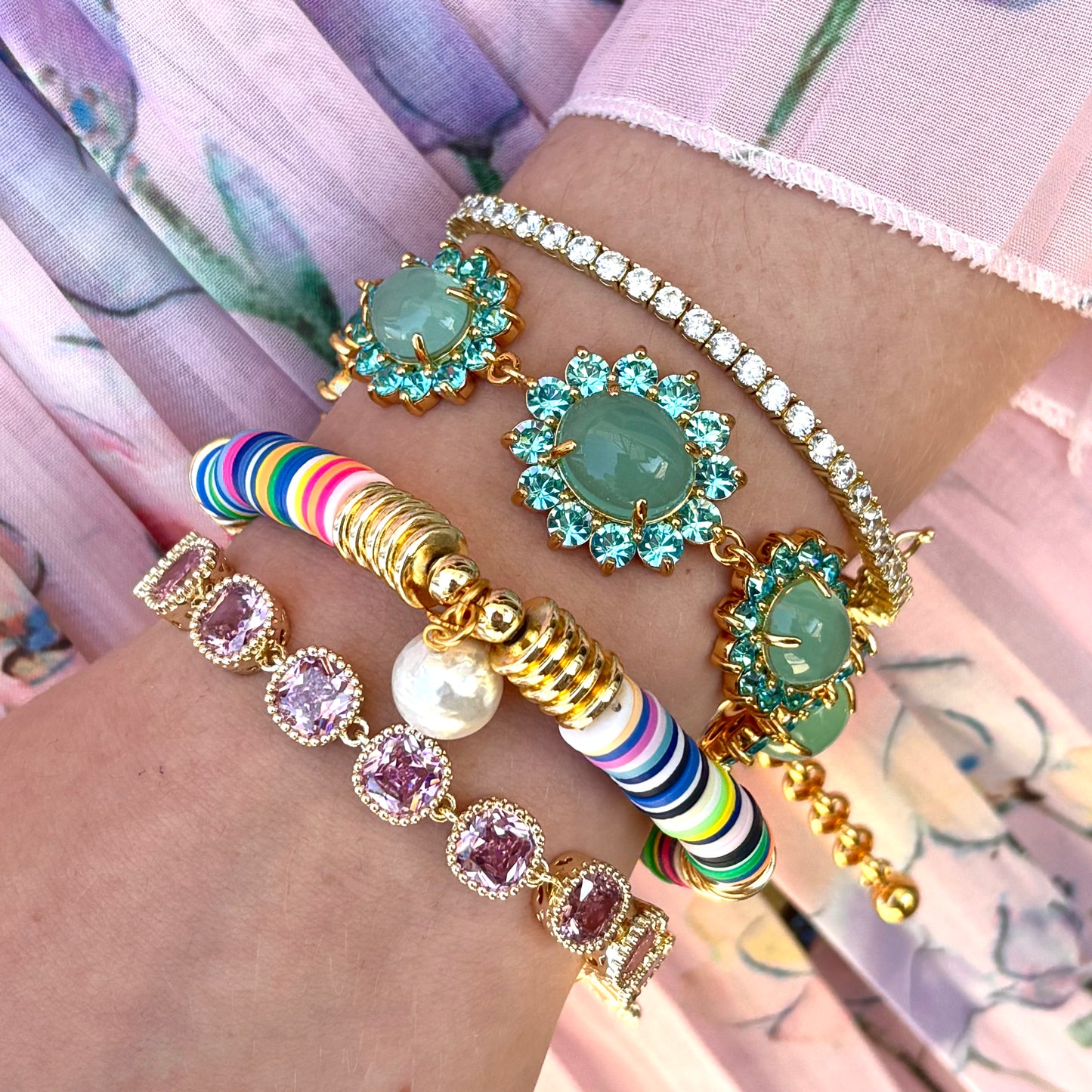 Blue Lagoon Crystal Bracelet