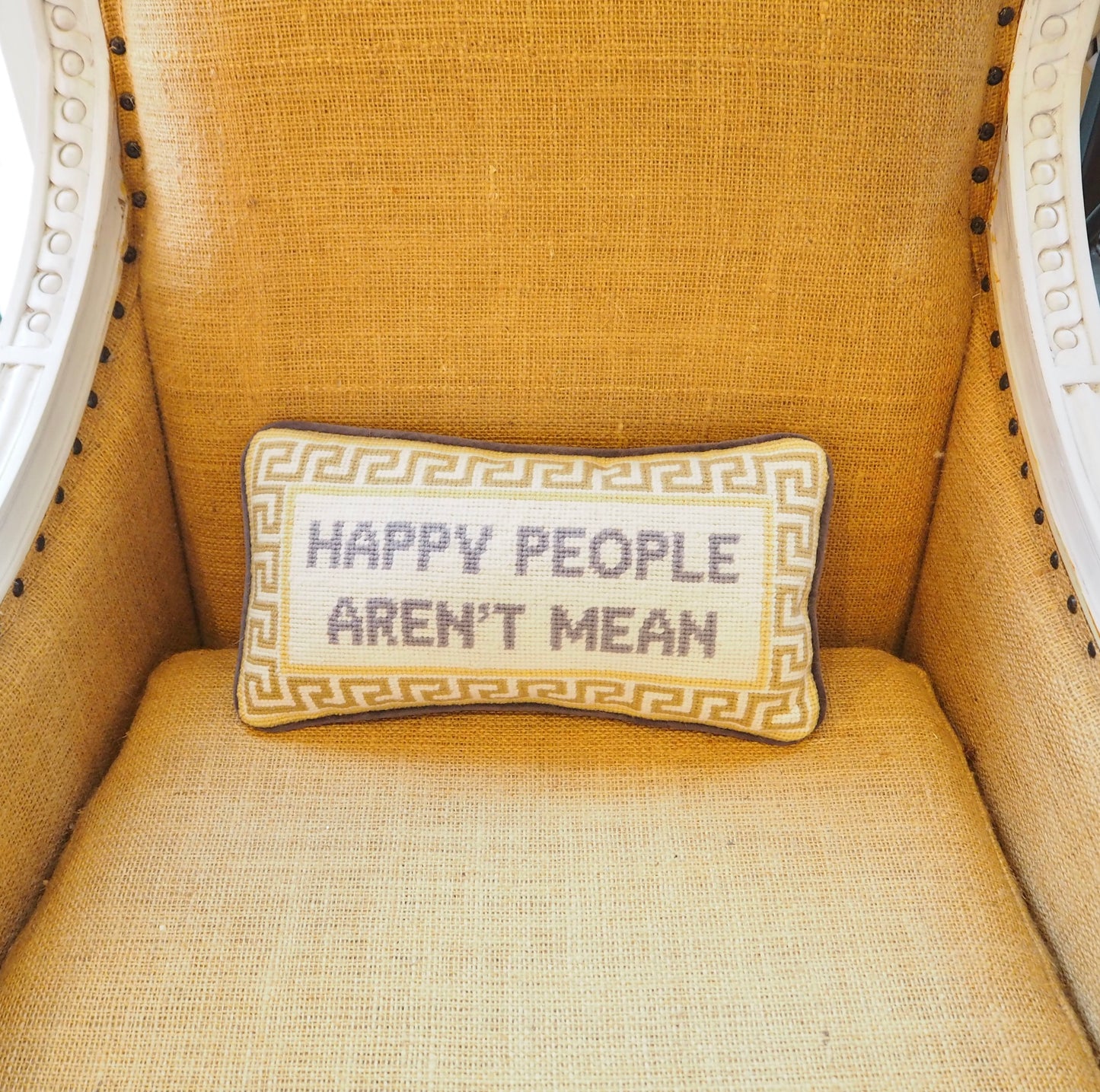 Girl Be Brave Happy People Aren't Mean Hooked Pillow