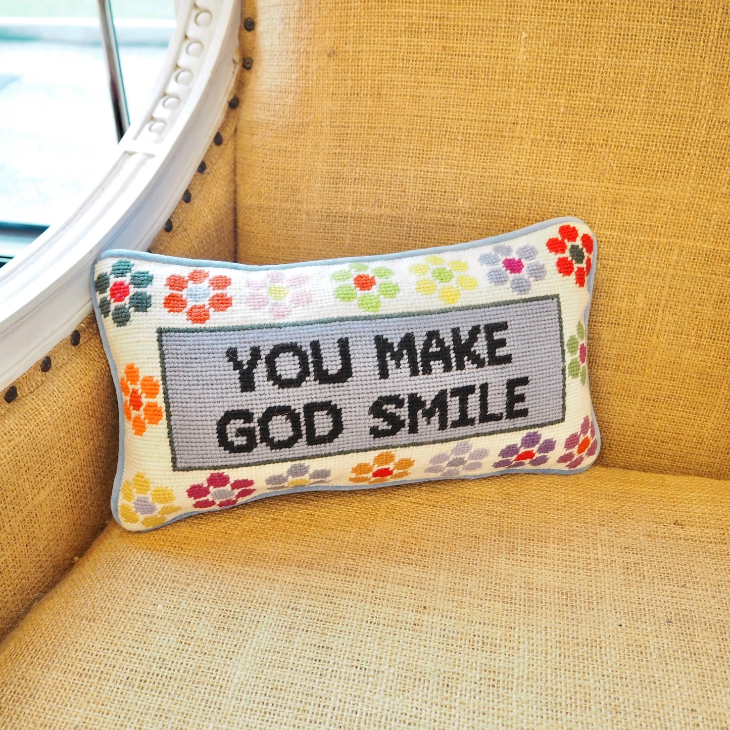 Girl Be Brave You Make God Smile Hooked Pillow