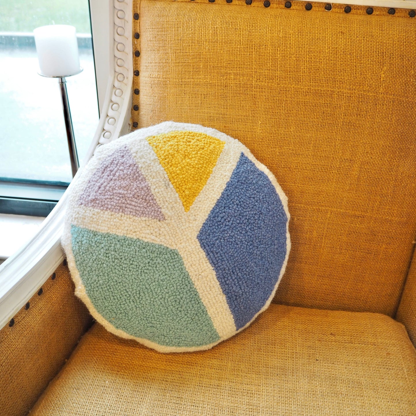 Hooked Peace Sign Pillow