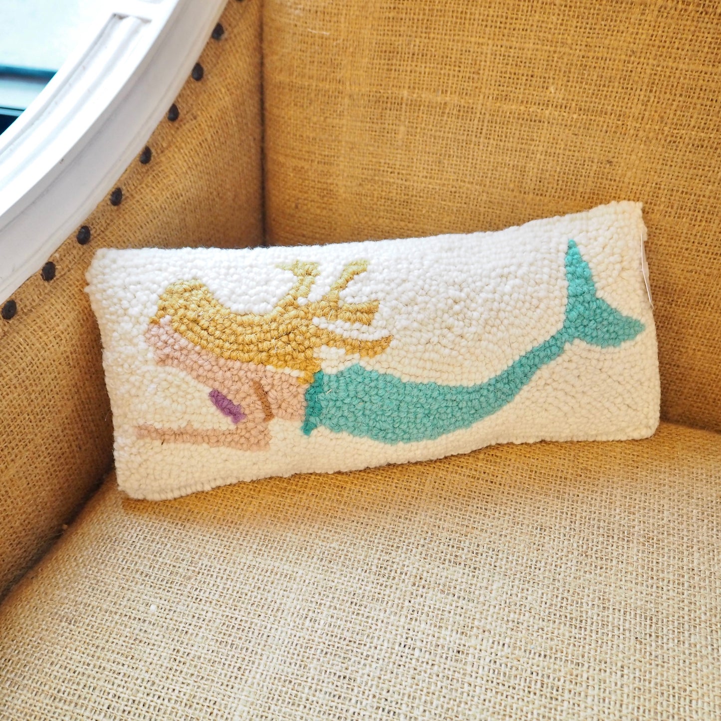 Small Mermaid Hooked Pillow