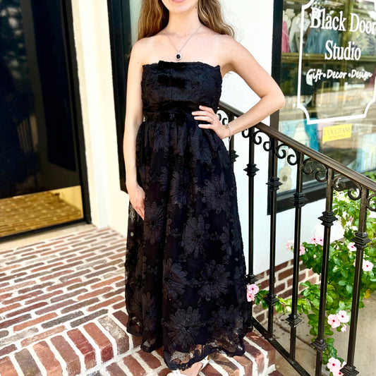 Midnight Bloom Midi Dress~ Final Sale