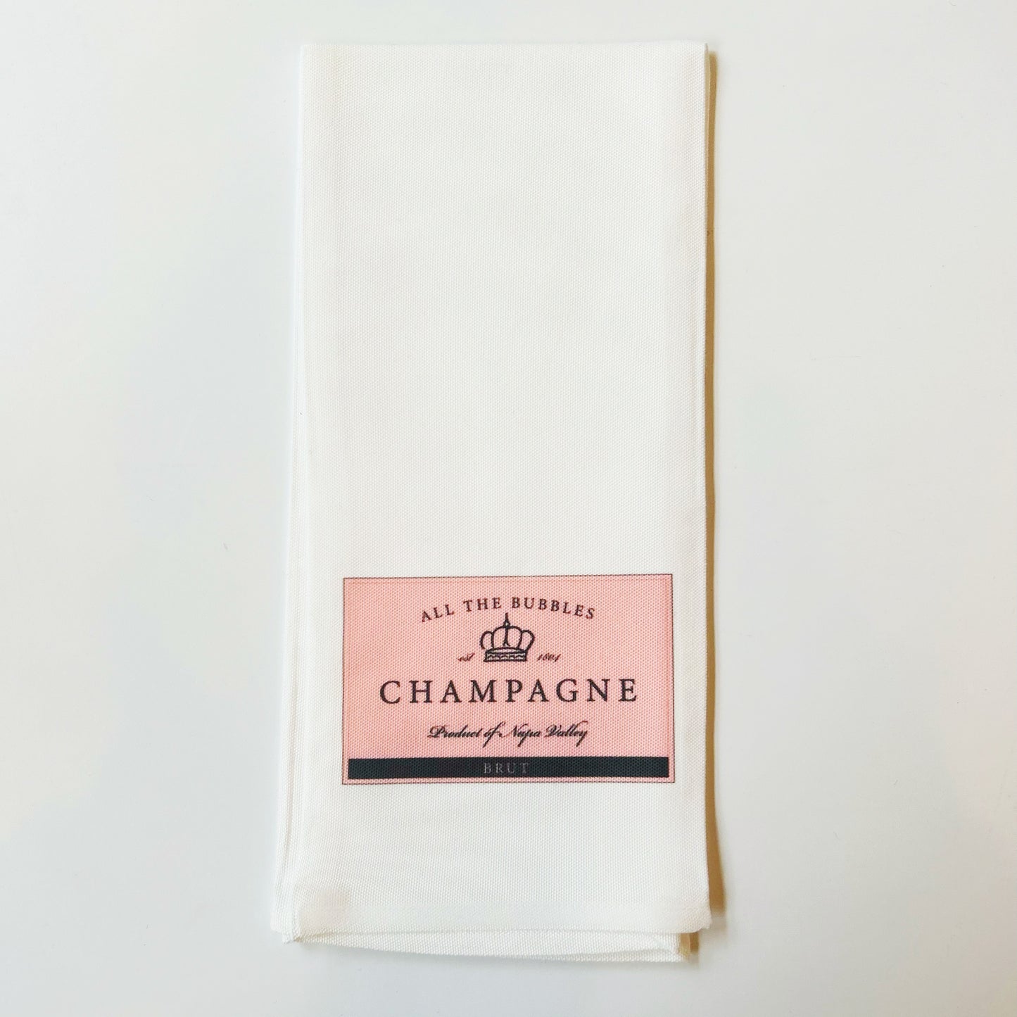 Champagne Label Kitchen Towel