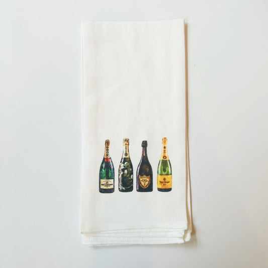 Veuve Champagne Bottles Kitchen Towel