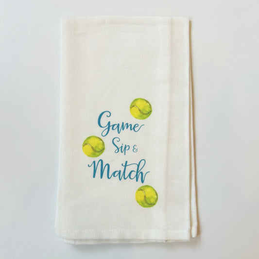 "Game, Sip, Match" Kitchen Towel