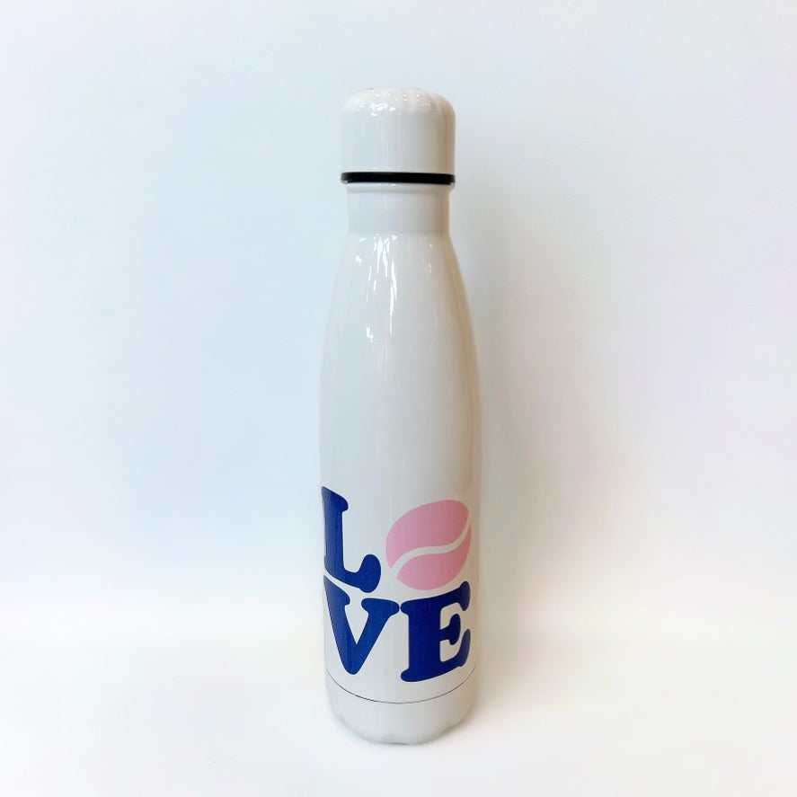 White Tennis Love Water Bottle