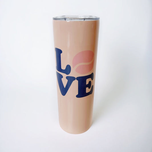 Pink LOVE Tennis Tumbler