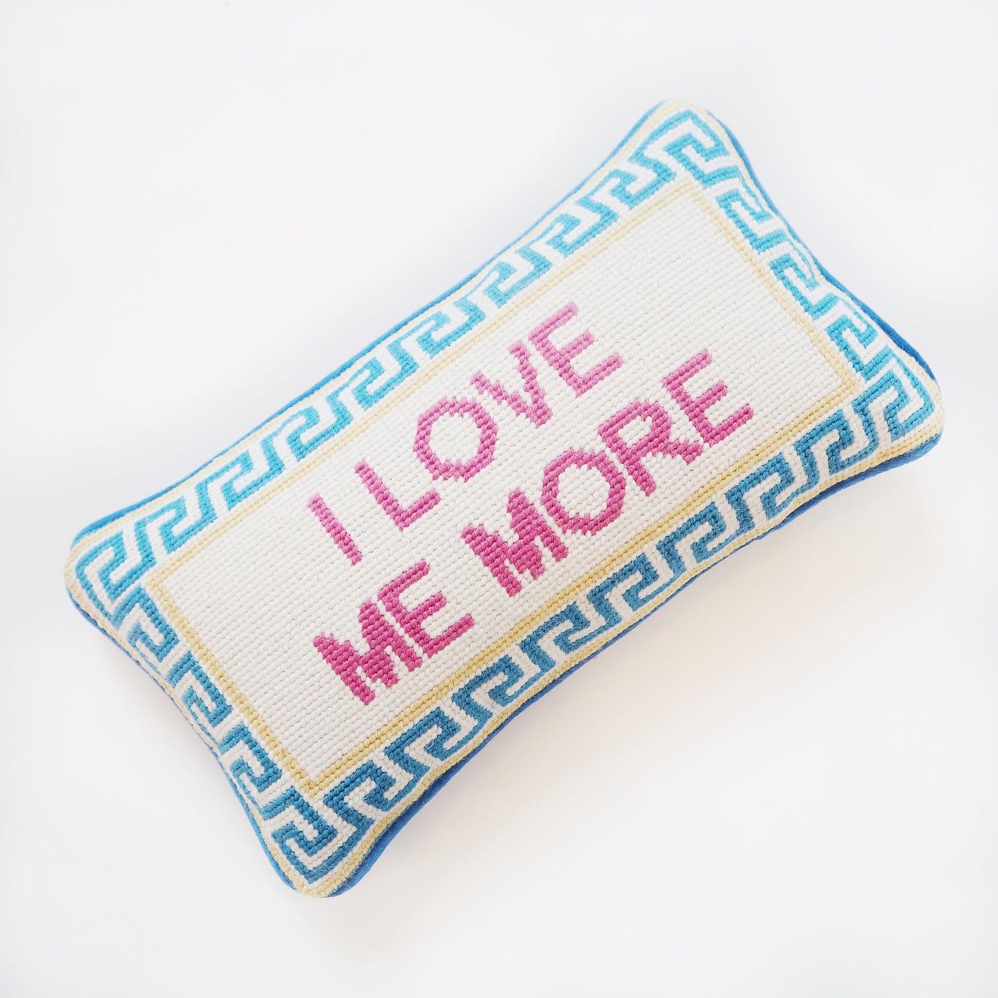 Girl Be Brave Needlepoint I Love Me More Pillow