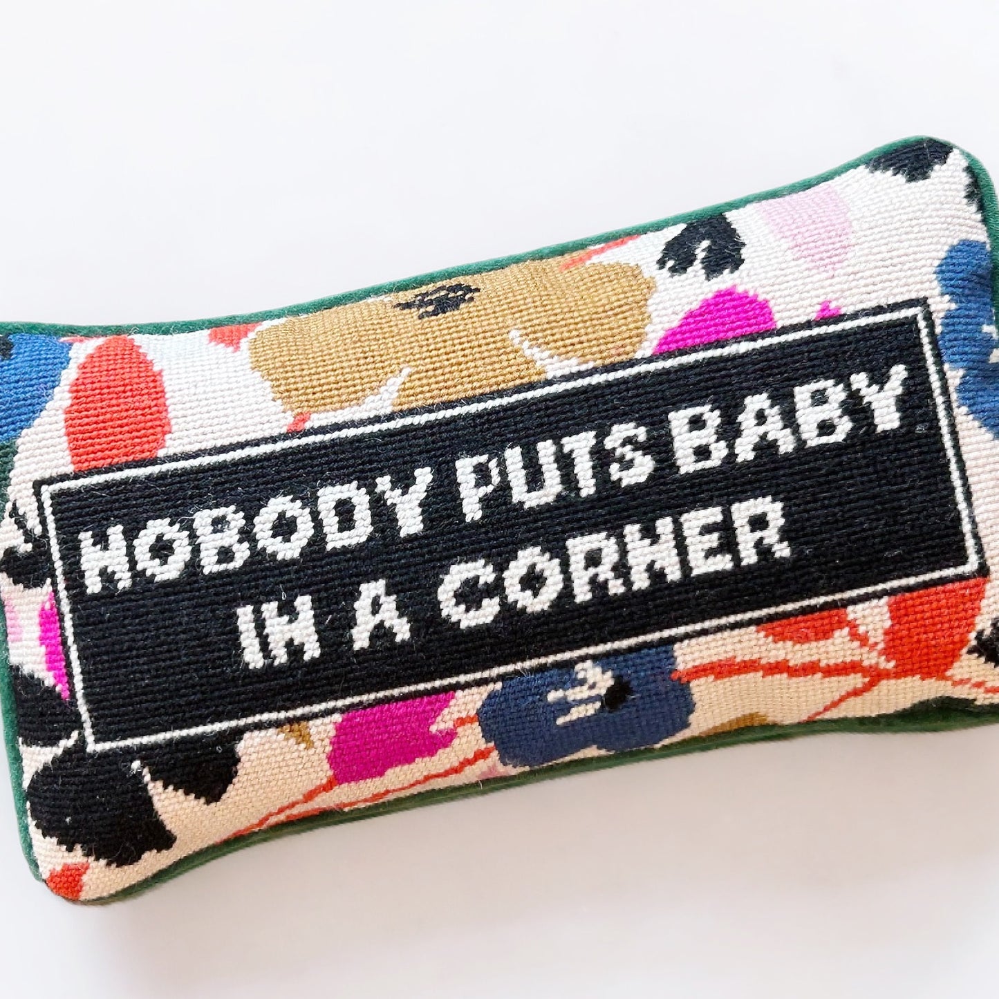 Nobody puts baby in a corner Needlepoint Pillow