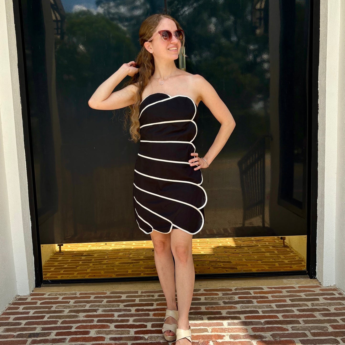 Impressionist Scalloped Mini Dress