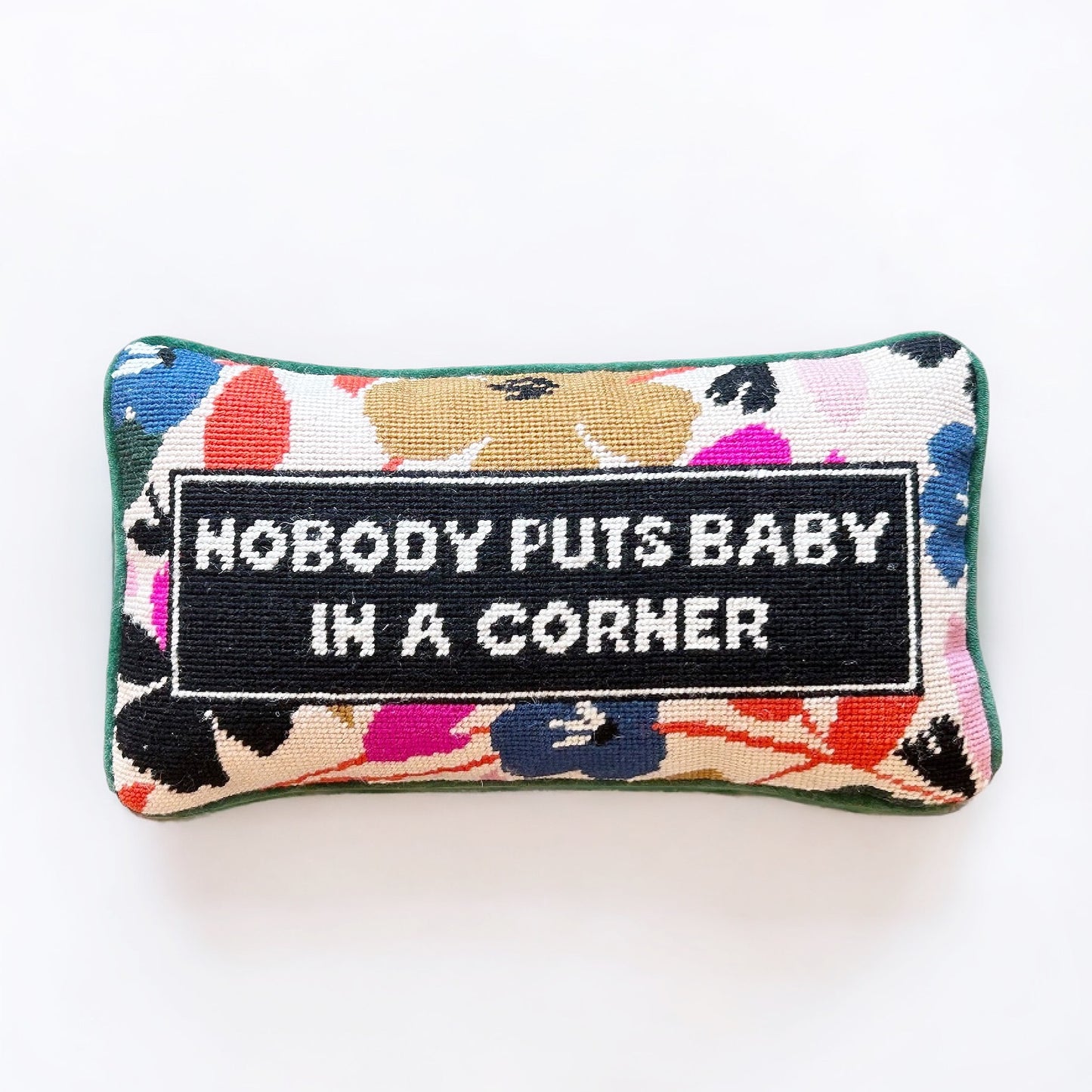 Nobody puts baby in a corner Needlepoint Pillow