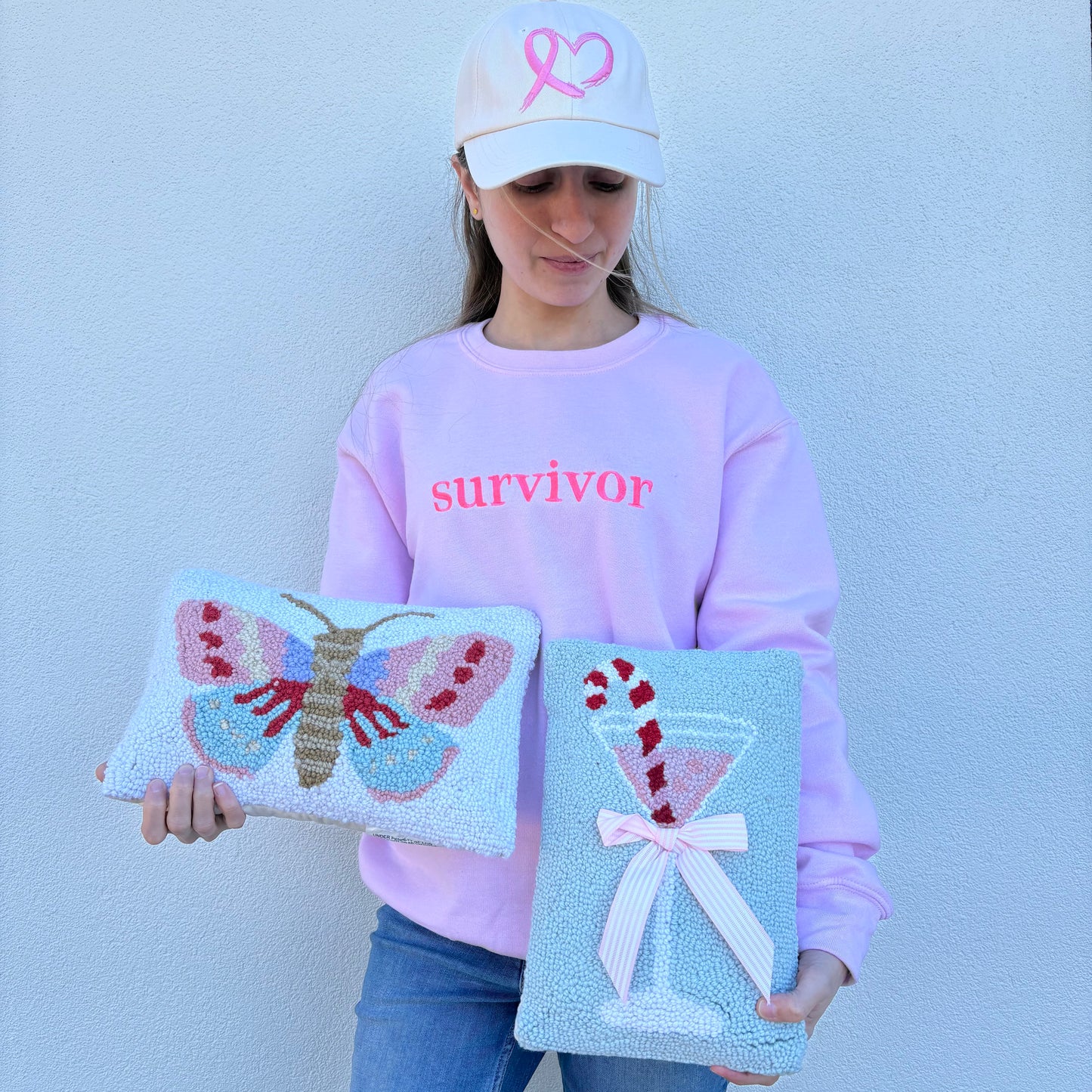 Peppermint Martini Hooked Pillow