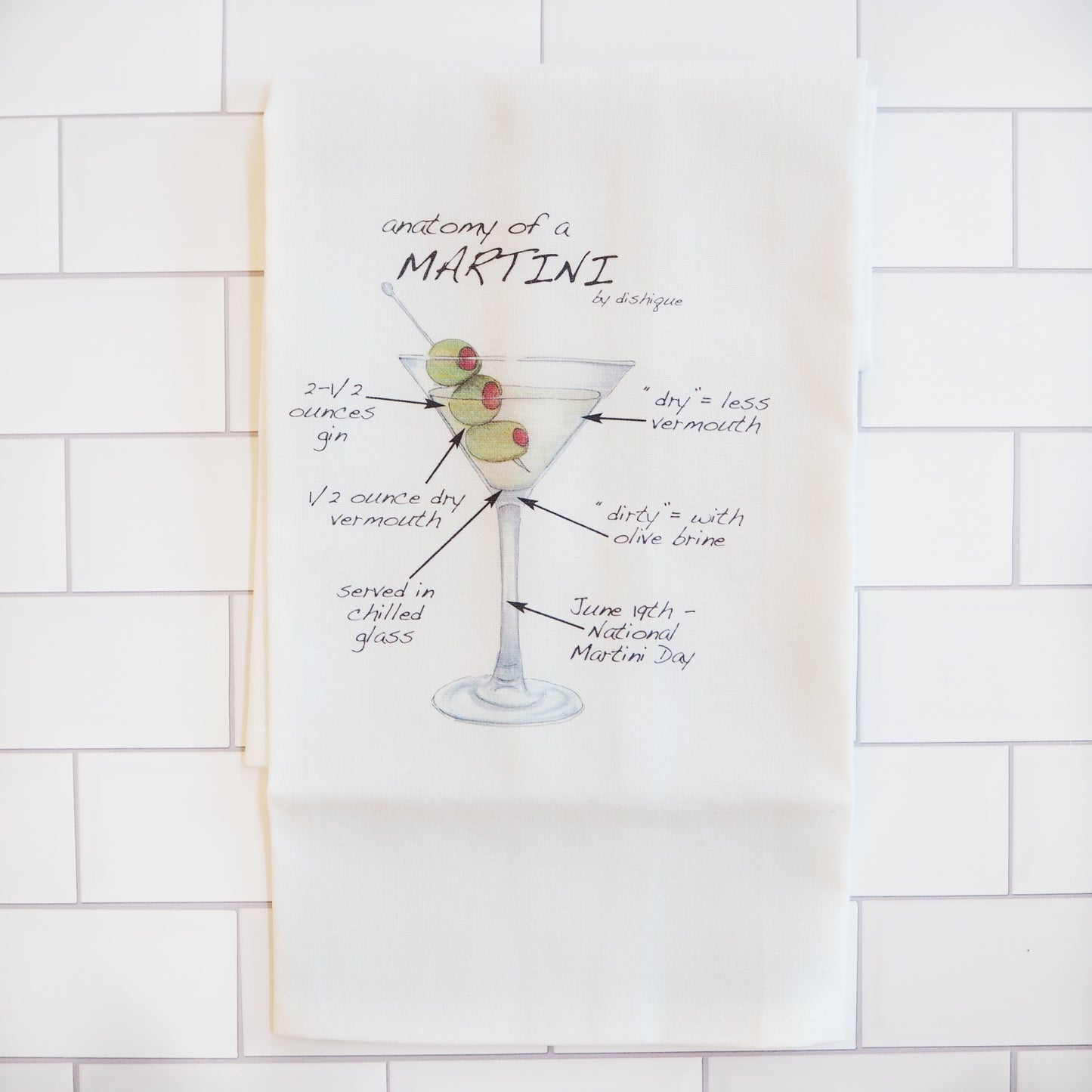 Anatomy of a Martini Bar Towel