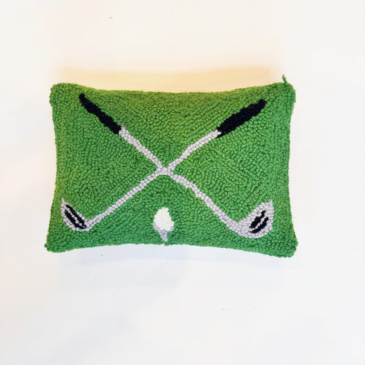 Hooked Crossed Golf Club Pillow