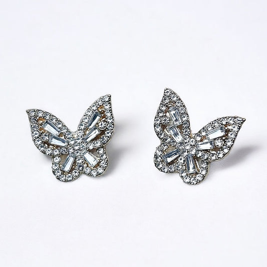 Butterfly Jeweled Earring Studs