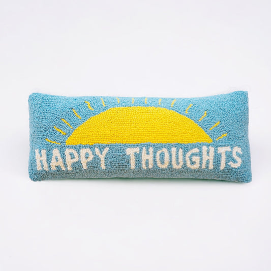 Happy Thoughts Hooked Pillow
