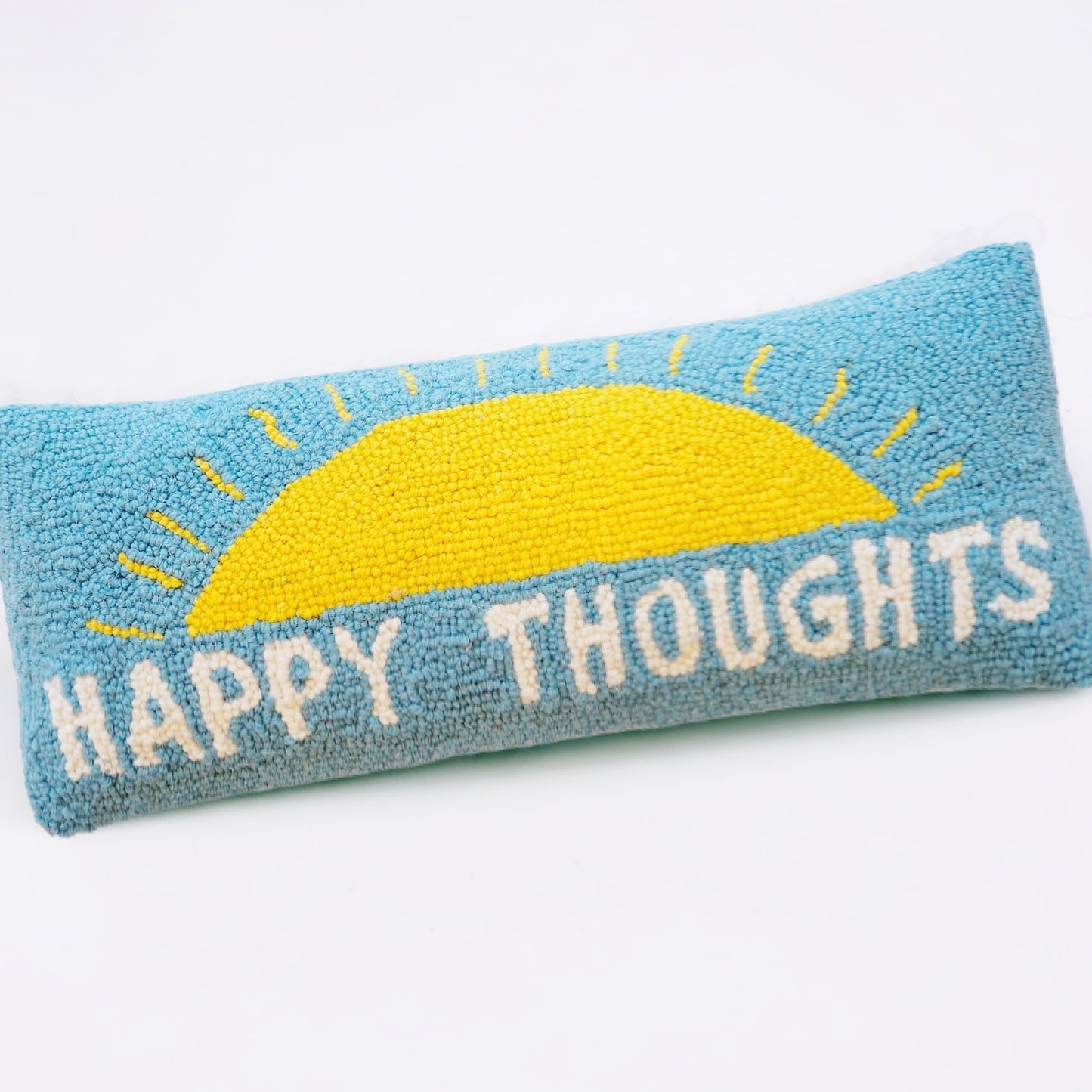 Happy Thoughts Hooked Pillow