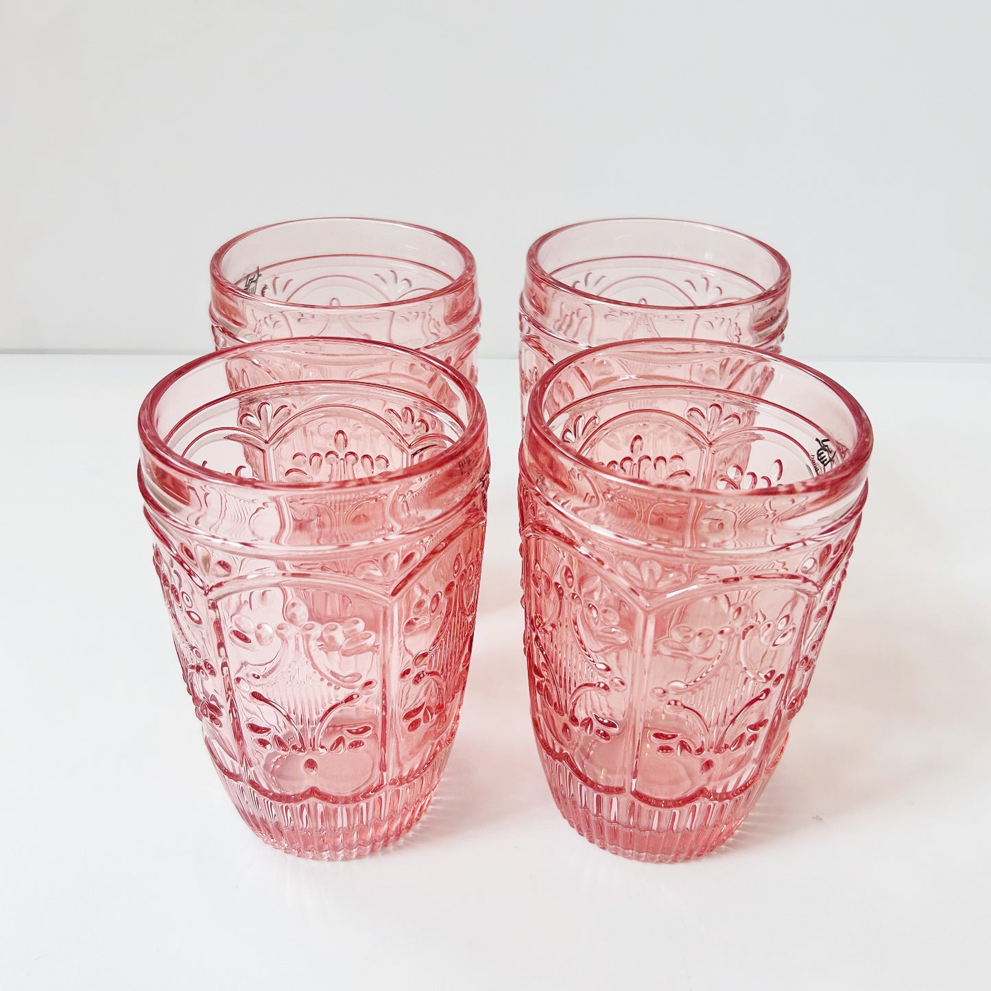 Fitz and Floyd Blush Drinking Glasses