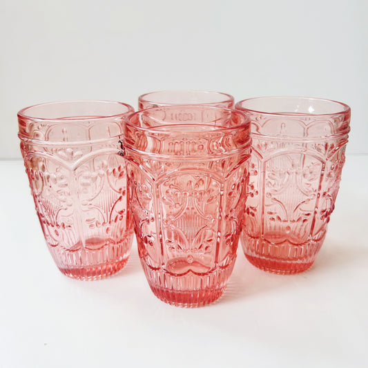 Fitz and Floyd Blush Drinking Glasses