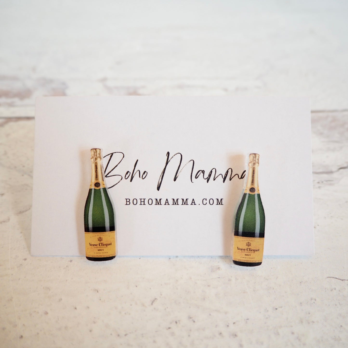 Champagne and Rose' Bottle Studs