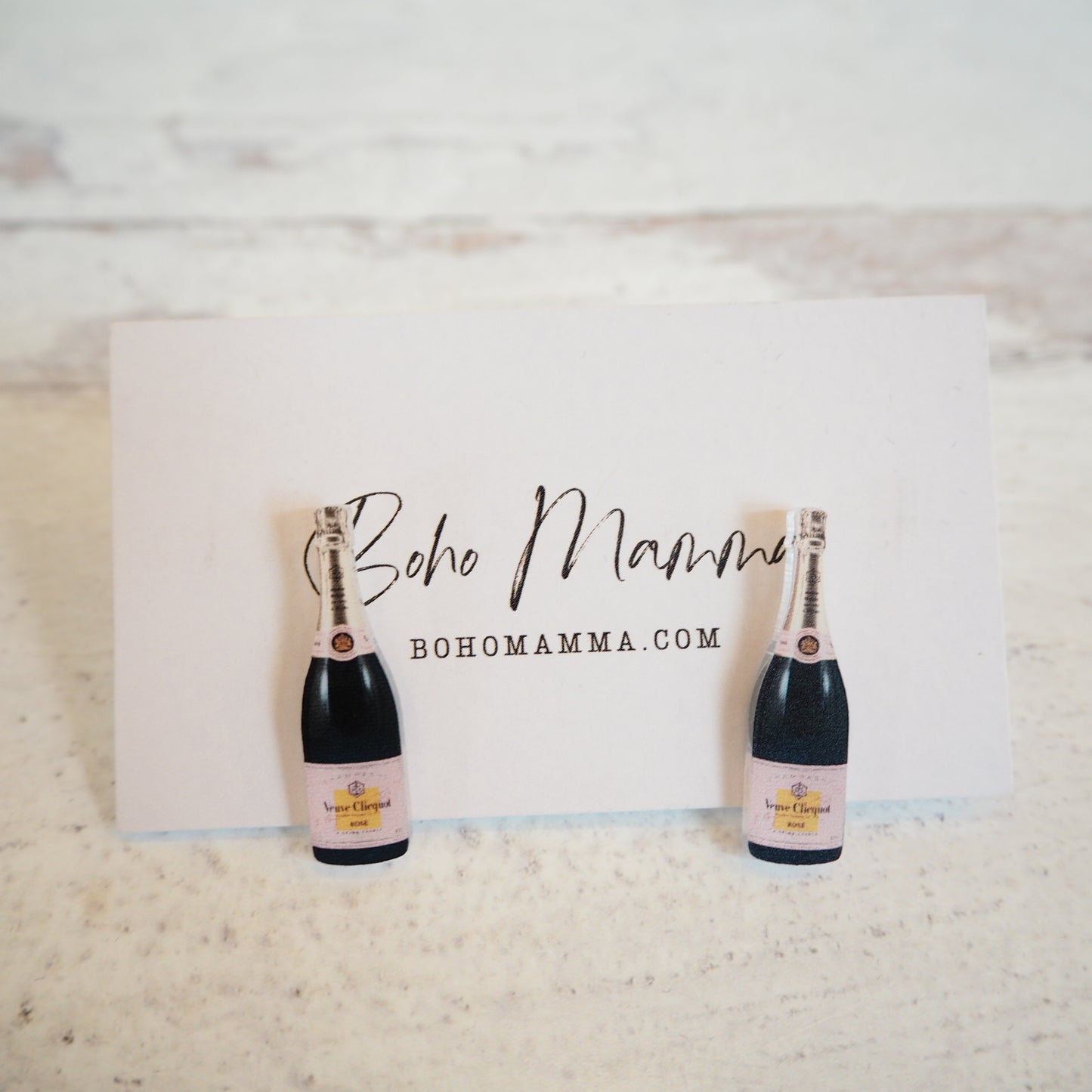 Champagne and Rose' Bottle Studs