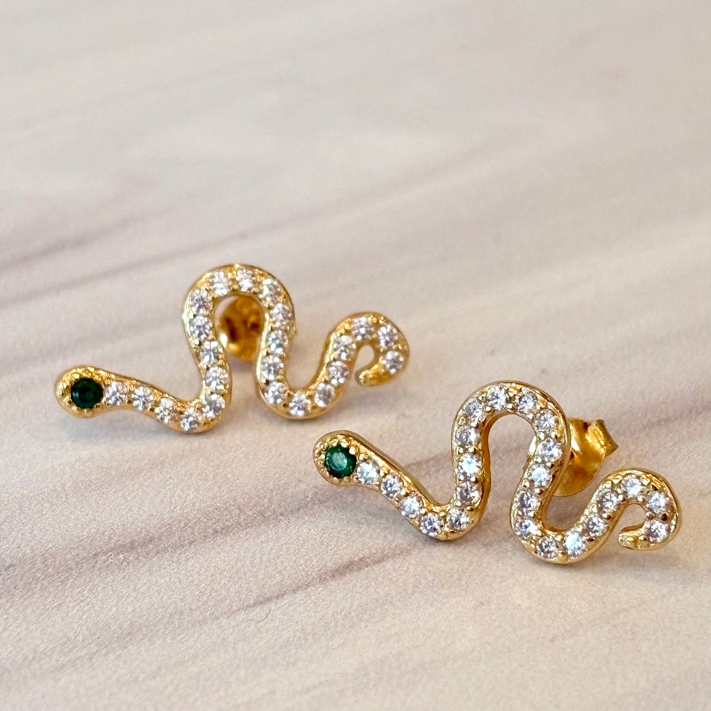 Sleek Serpent Studs