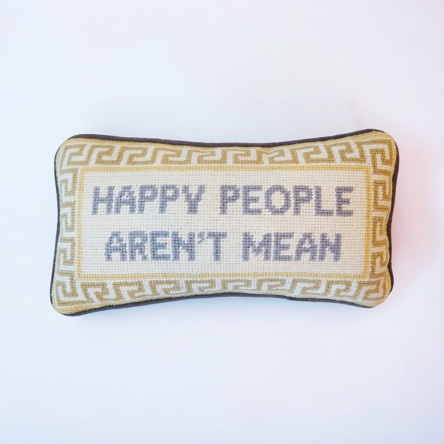 Girl Be Brave Happy People Aren't Mean Hooked Pillow