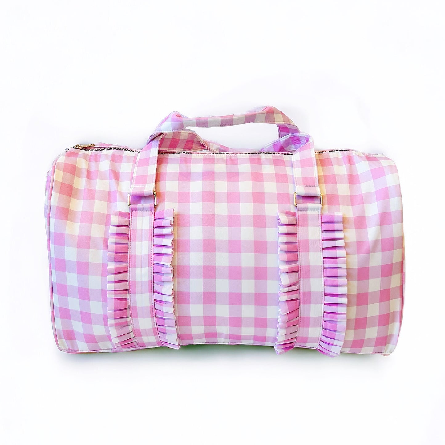 Pink Plaid Duffle Bag