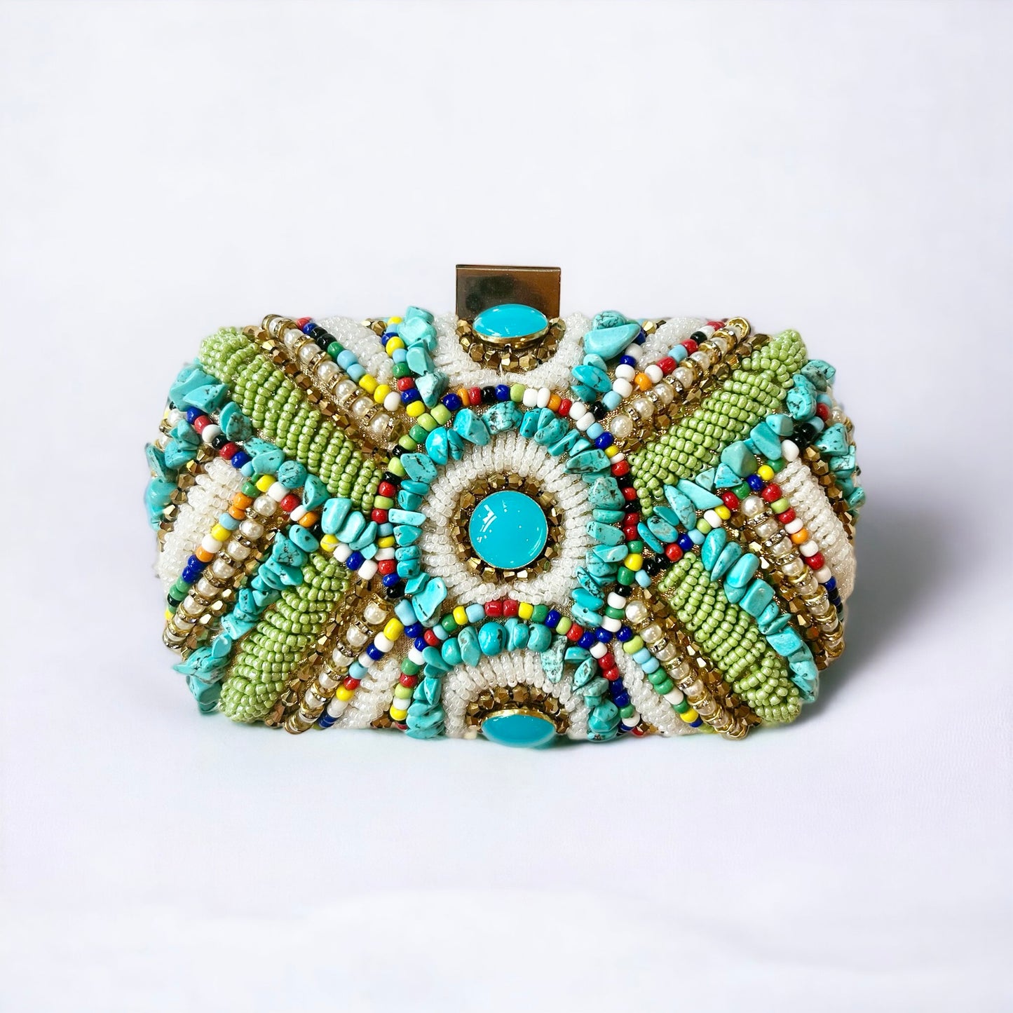 Multicolored Beaded Clutch